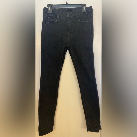 MOTHER The Looker Not Guilty Skinny Jeans Black Size 28 - Picture 3 of 9
